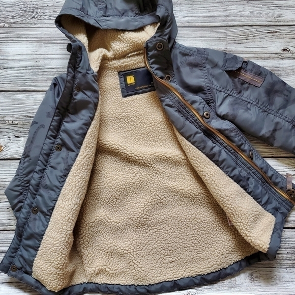 Next Direct Dinosaur Print Parka Fall Winter Size 3-4 NWOT - Picture 4 of 7